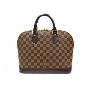 Louis Vuitton Damier Ebene Alma Handbag Brown
